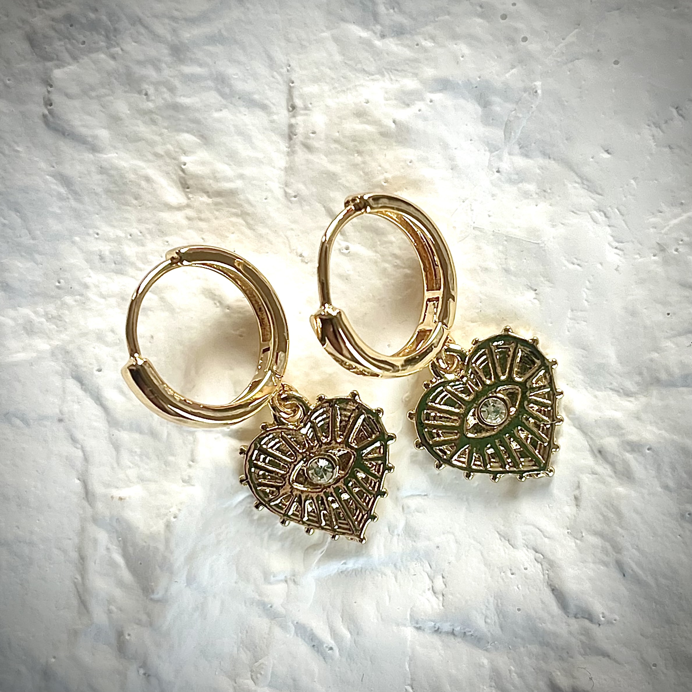 Gold platted Evil Eye Earrings